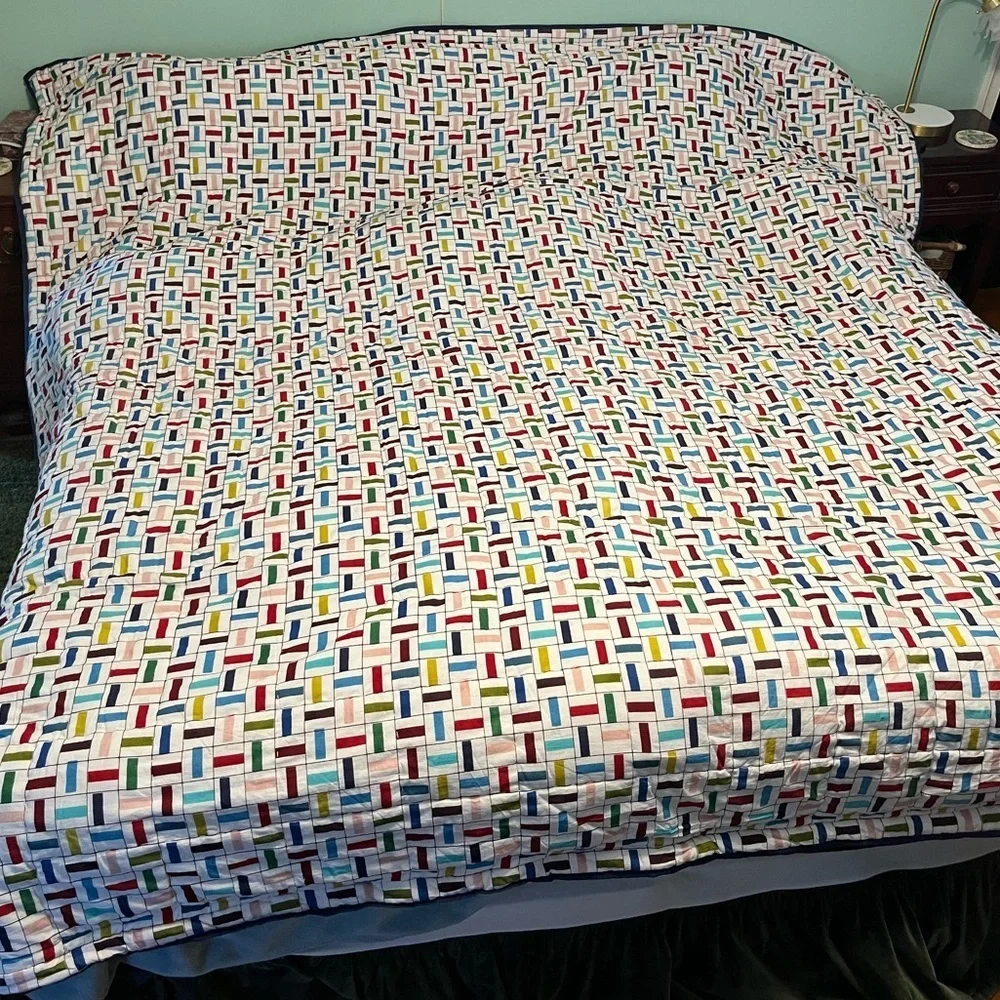 Anthropologie Anna Spiro Tile Quilt Size Queen NEW